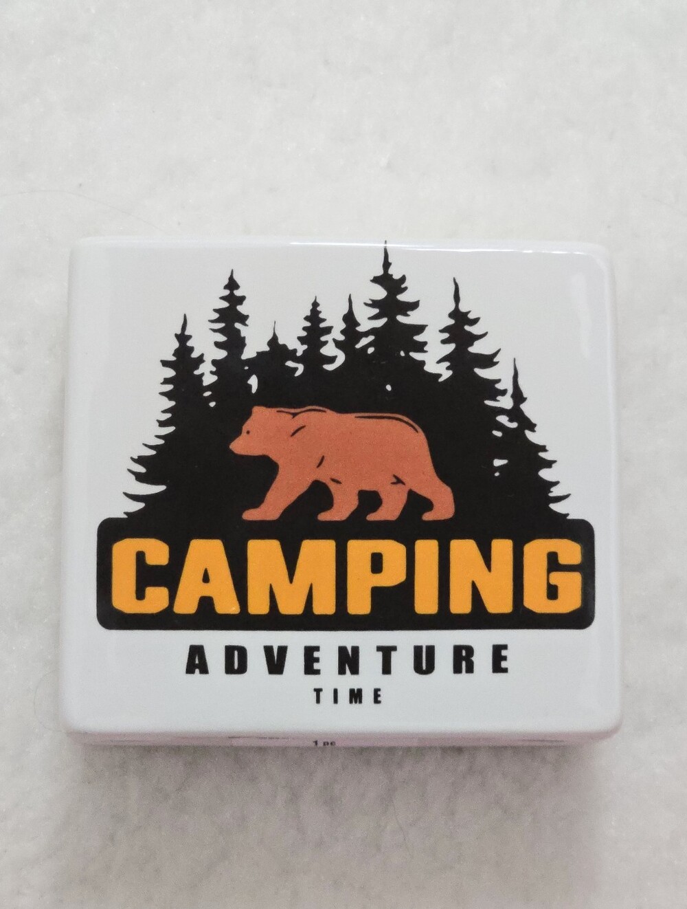 Ashland Camping Adventure Time Ceramic Tabletop Sign Bear Cabin Shelf Decor NWT